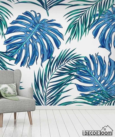 Image of Tropical leaves rainforest wallpaper wall murals IDCWP-HL-000633