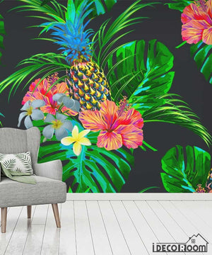 Flower bird plant vector wallpaper wall murals IDCWP-HL-000635