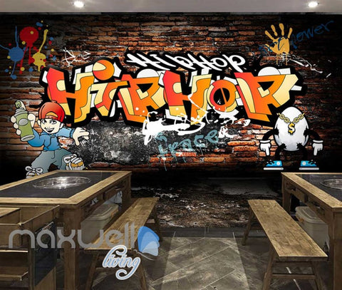 Image of Hiphop Wall Art Graffiti Cool Art Wall Murals Wallpaper Decals Prints Decor IDCWP-JB-000054