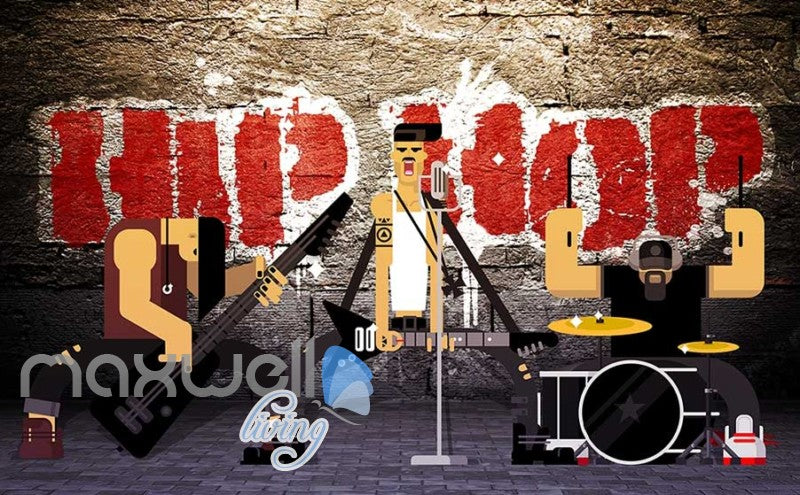 Animated Band Hiphop Wall Cartoon Art Wall Murals Wallpaper Decals Prints Decor IDCWP-JB-000062