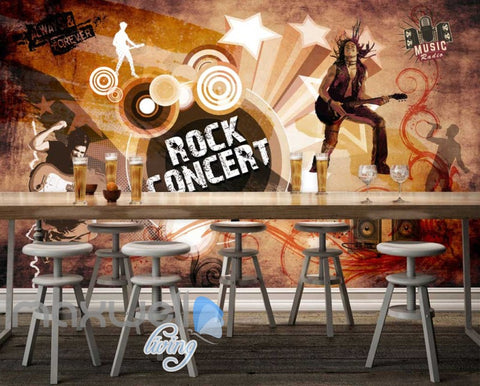 Image of Rock Concert Musician Jumping Art Art Wall Murals Wallpaper Decals Prints Decor IDCWP-JB-000081