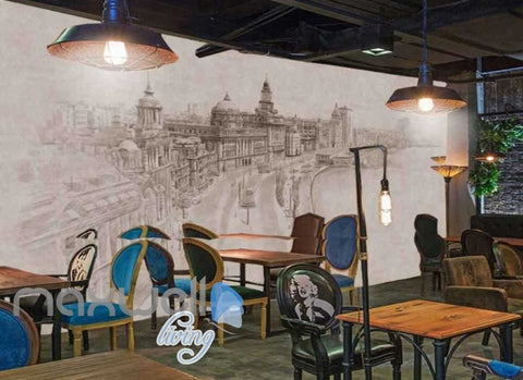 Image of Victorian Drawing London City Design Art Wall Murals Wallpaper Decals Prints Decor IDCWP-JB-000085