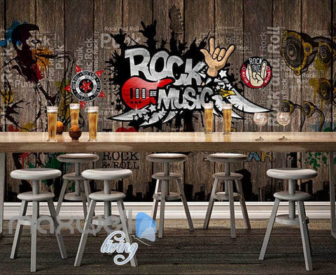 Image of Rock Music Sticker Wall  Art Wall Murals Wallpaper Decals Prints Decor IDCWP-JB-000110