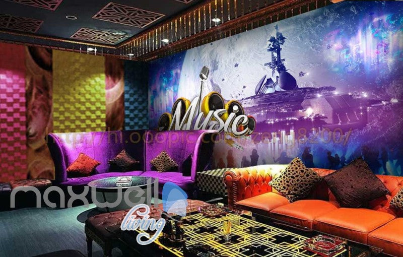 Space Music  Concert Dancefloor Art Wall Murals Wallpaper Decals Prints Decor IDCWP-JB-000118