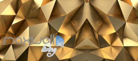 Image of Gold Optical Illusion Design Art Wall Murals Wallpaper Decals Prints Decor IDCWP-JB-000151