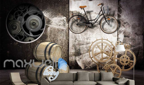Image of Barrel Bike Display Collection Art Wall Murals Wallpaper Decals Prints Decor IDCWP-JB-000161