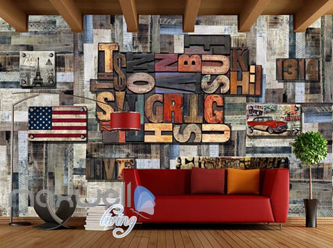 Image of World Letter Collection Metal Wall Art Wall Murals Wallpaper Decals Prints Decor IDCWP-JB-000172