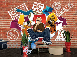 Music Hip Hop Wall Graffiti Art Wall Murals Wallpaper Decals Prints Decor IDCWP-JB-000197