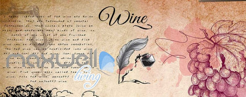 Image of Old Wallpaper Design With Wine Art Wall Murals Wallpaper Decals Prints Decor IDCWP-JB-000240