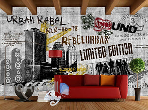 Black And White Urban Rebel Poster Art Wall Murals Wallpaper Decals Prints Decor IDCWP-JB-000260