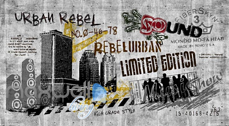 Black And White Urban Rebel Poster Art Wall Murals Wallpaper Decals Prints Decor IDCWP-JB-000260