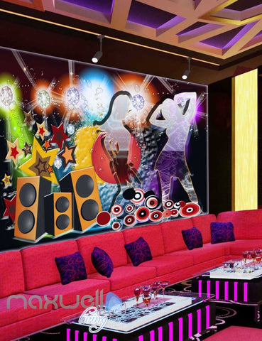 Image of Poster Of Transparent Silhoutte Girls Dancing  Art Wall Murals Wallpaper Decals Prints Decor IDCWP-JB-000264