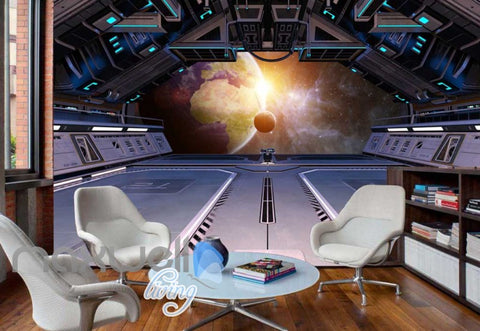 Image of View Space From A Spaceship Art Wall Murals Wallpaper Decals Prints Decor IDCWP-JB-000277