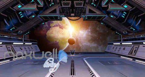 Image of View Space From A Spaceship Art Wall Murals Wallpaper Decals Prints Decor IDCWP-JB-000277
