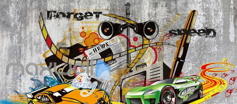 Graphic Art Design Racing Cars  Art Wall Murals Wallpaper Decals Prints Decor IDCWP-JB-000285