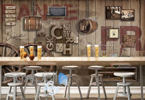 Image of Graphic Art Design Poster Country Style Wooden Wall Art Wall Murals Wallpaper Decals Prints Decor IDCWP-JB-000306