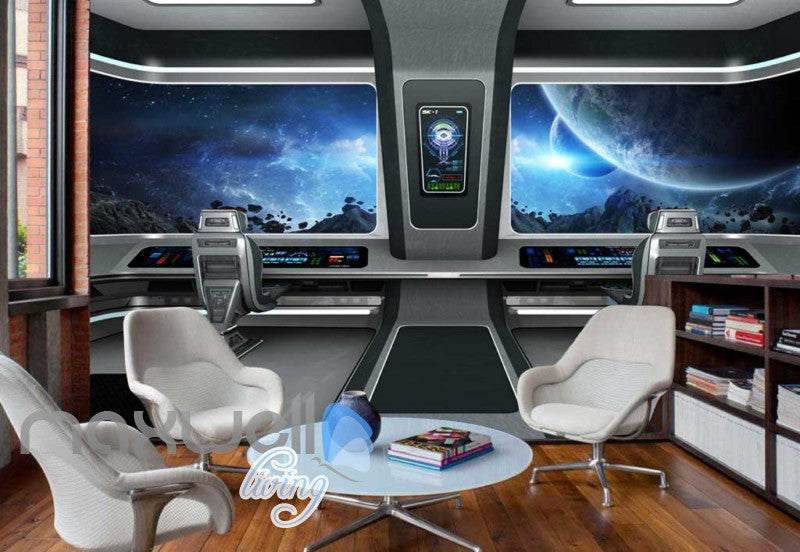 View Space From A Spaceship Art Wall Murals Wallpaper Decals Prints Decor IDCWP-JB-000335