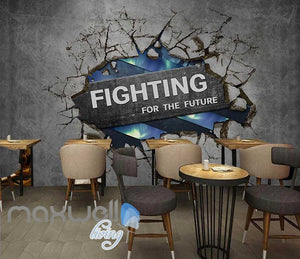 3D Sign Breaking Through Wall Art Wall Murals Wallpaper Decals Prints Decor IDCWP-JB-000348