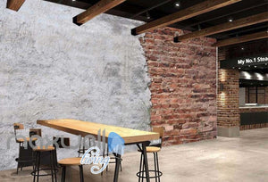 Poster Wall Half Brick Half Cement Art Wall Murals Wallpaper Decals Prints Decor IDCWP-JB-000359