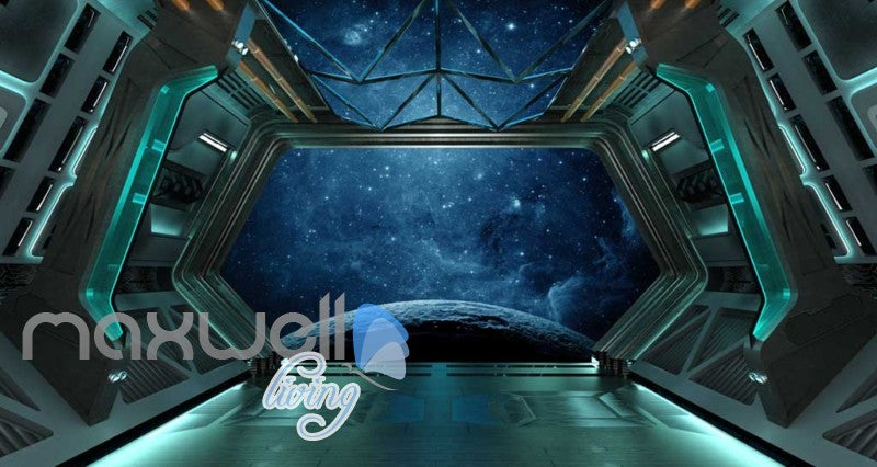 Space View From Spaceship Art Wall Murals Wallpaper Decals Prints Decor IDCWP-JB-000376