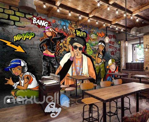 Image of 3D Graffiti Dj Cartoon Art Wall Murals Wallpaper Decals Prints Decor IDCWP-JB-000395
