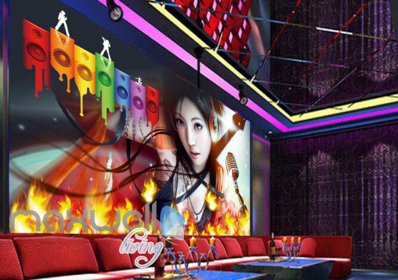 3d wallpaper with chinese dj for ktv club room Art Wall Murals Wallpaper Decals Prints Decor IDCWP-JB-000487