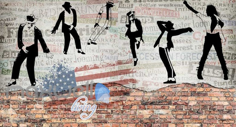 Michael Jackson USA Flag Graphic Wall Mural – IDecoRoom