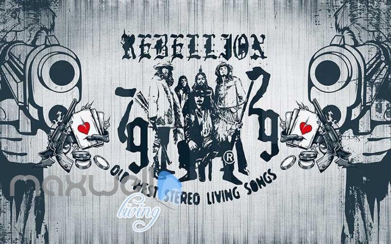 graphic design wallpaper rebellion drawing on white wall Art Wall Murals Wallpaper Decals Prints Decor IDCWP-JB-000628