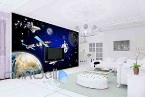 3D Abtract Planets With Astronaut Art Wall Murals Wallpaper Decals Prints Decor IDCWP-JB-000675