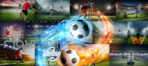 Image of Collague Posters Of Futbol Players Art Wall Murals Wallpaper Decals Prints Decor IDCWP-JB-000720