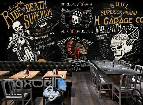 Image of Rock Metal Poster With Skulls Art Wall Murals Wallpaper Decals Prints Decor IDCWP-JB-000738