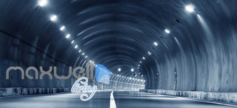 Image of 3D Highway Tunnel Art Wall Murals Wallpaper Decals Prints Decor IDCWP-JB-000766