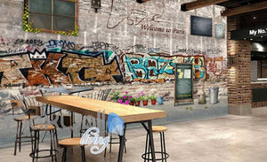 Graffiti On Wall  Art Wall Murals Wallpaper Decals Prints Decor IDCWP-JB-000786