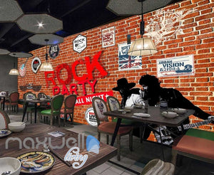Brick Wall With Rock Stickers Art Wall Murals Wallpaper Decals Prints Decor IDCWP-JB-000854