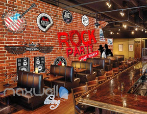 Brick Wall With Rock Stickers Art Wall Murals Wallpaper Decals Prints Decor IDCWP-JB-000854