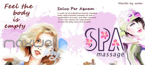 Image of Drawing Of Women Spa Massage Art Wall Murals Wallpaper Decals Prints Decor IDCWP-JB-000862
