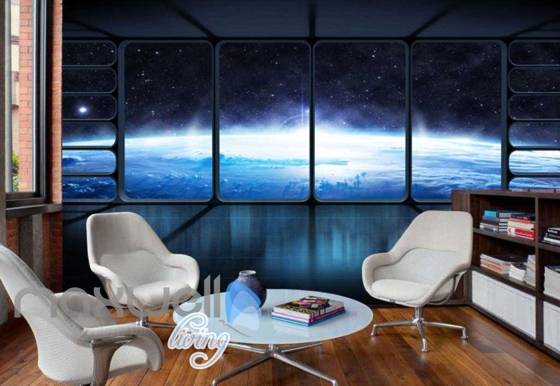 View Of Space From Spaceship Art Wall Murals Wallpaper Decals Prints Decor IDCWP-JB-000865