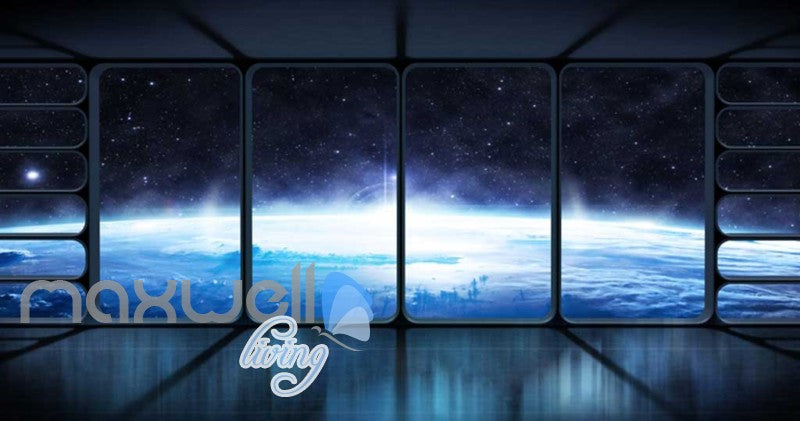 View Of Space From Spaceship Art Wall Murals Wallpaper Decals Prints Decor IDCWP-JB-000865