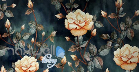 Image of Vintage Flowers Art Wall Murals Wallpaper Decals Prints Decor IDCWP-JB-000868