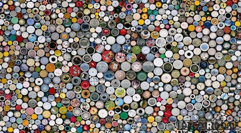 Image of Can Bottles Collage Restaurant Bar Art Wall Murals Wallpaper Decals Prints Decor IDCWP-JB-000901