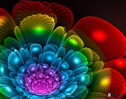 Image of Colorful Flower KTV Club Mural IDCWP-JB-000974