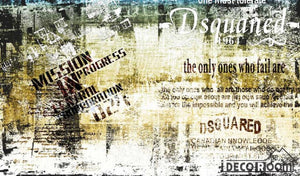 Bricolage Yellow Wall Living Room Art Wall Murals Wallpaper Decals Prints Decor IDCWP-JB-001010