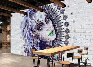 Graphic Design Graffiti Tattoo Girl Restaurant Art Wall Murals Wallpaper Decals Prints Decor IDCWP-JB-001126