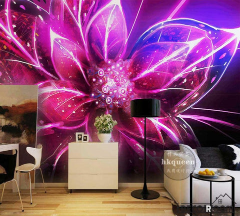 Image of Graphic Design Colorful Flower Poster Living Room Art Wall Murals Wallpaper Decals Prints Decor IDCWP-JB-001136