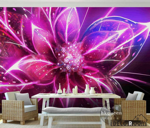 Image of Graphic Design Colorful Flower Poster Living Room Art Wall Murals Wallpaper Decals Prints Decor IDCWP-JB-001136