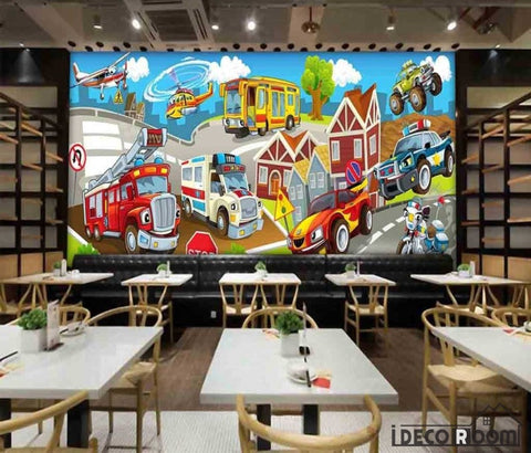 Image of Kids Cartoon Poster Restaurant Art Wall Murals Wallpaper Decals Prints Decor IDCWP-JB-001174
