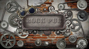 Black Gear Metal Plaque Rock Pub Restaurant Art Wall Murals Wallpaper Decals Prints Decor IDCWP-JB-001252