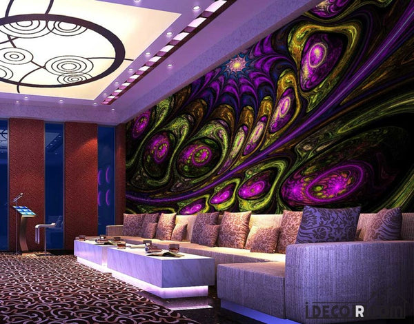 Graphic Design Colorful Pattern Background Ktv Club Art Wall Murals Wa ...