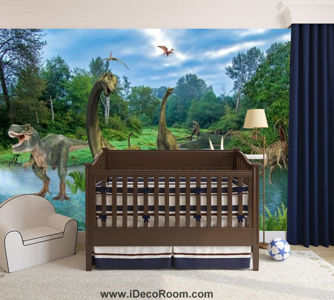 Image of Dinosaur Wallpaper Large Wall Murals for Bedroom Wall Art IDCWP-KL-000116