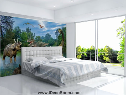 Image of Dinosaur Wallpaper Large Wall Murals for Bedroom Wall Art IDCWP-KL-000132